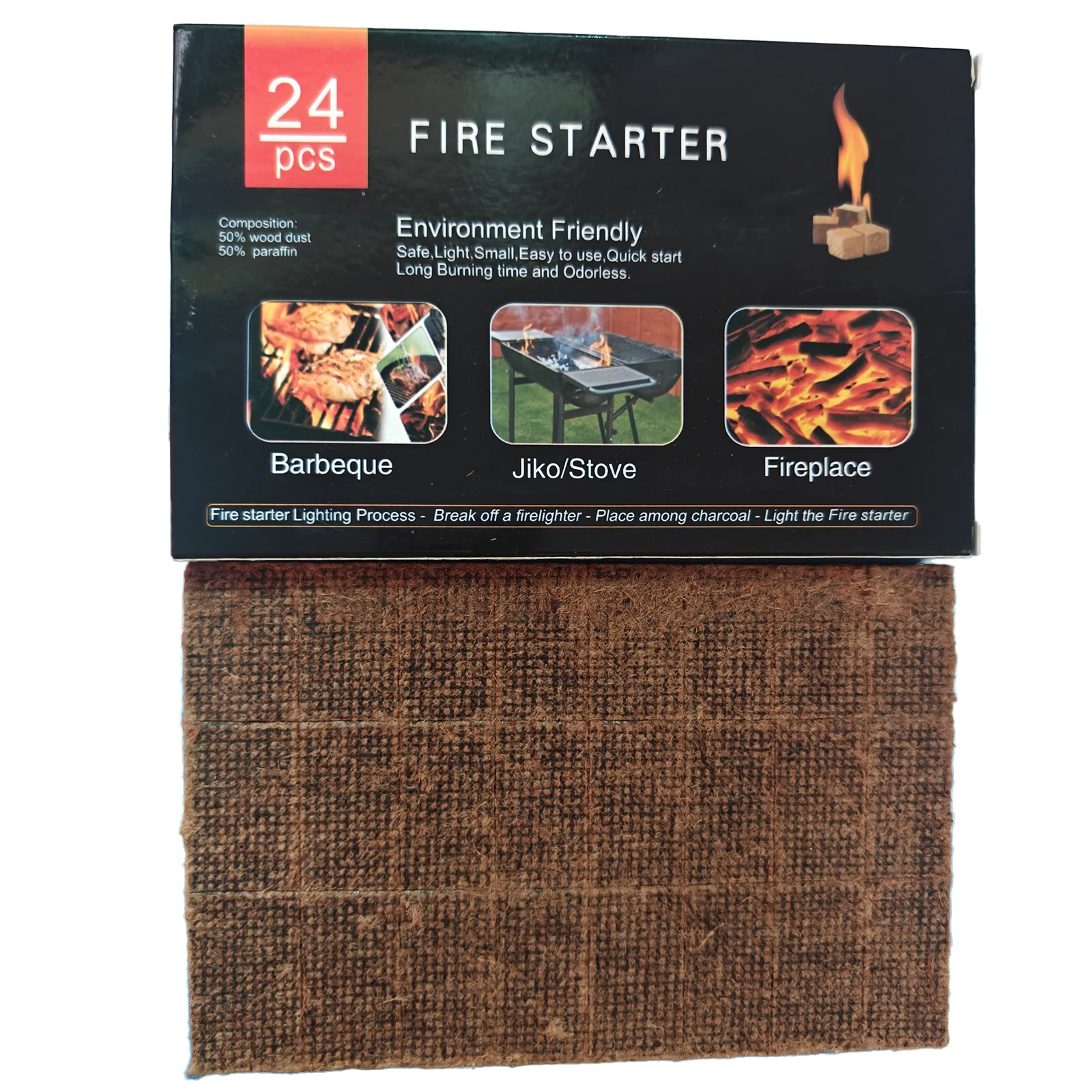 24/32/48pcs Firelighters Burner Firepit Fireplace Barbecue Fire Charcoal Briquette