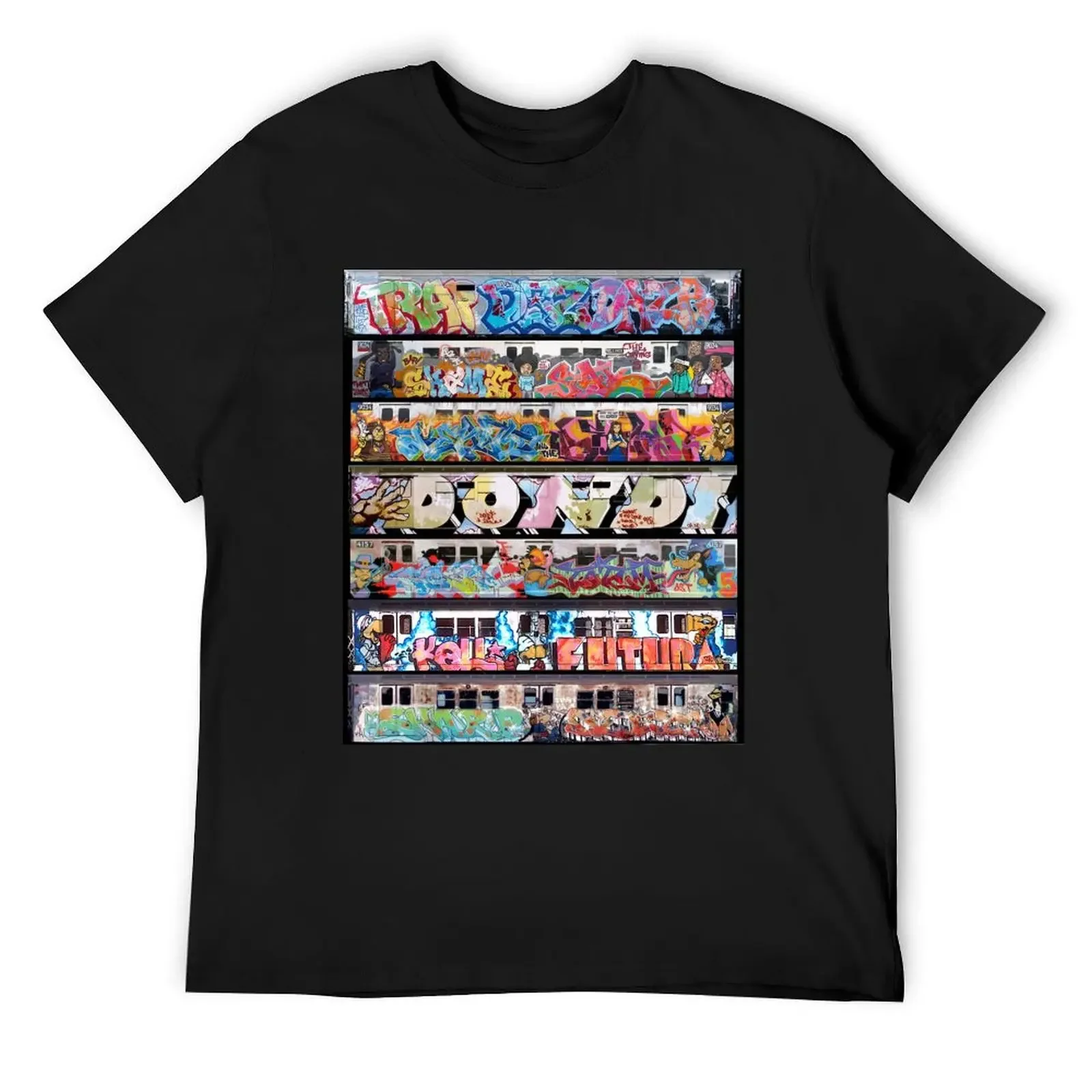Stacked Color Band Pixel Mosaic Art Print T Shirt Men Women Crew Neck Short Sleeve Loose Fit Casual Streetwear Shirt