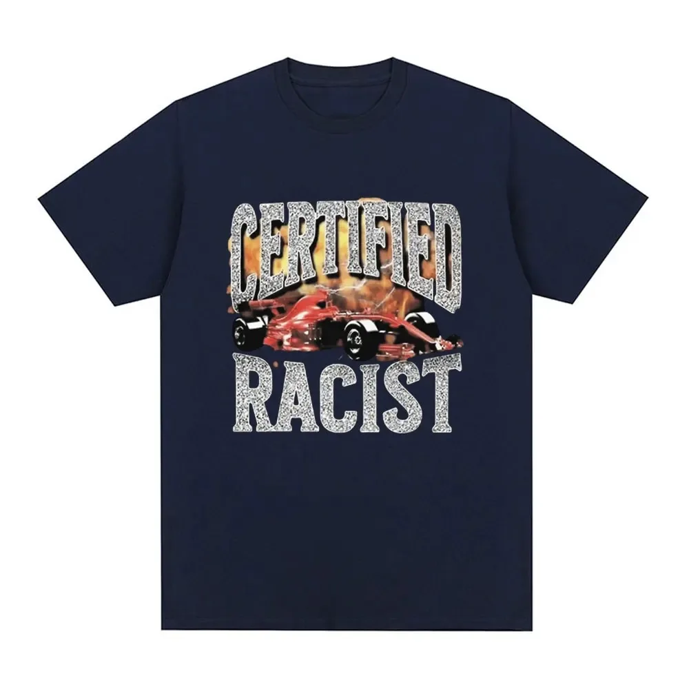 Certified Race Car Funny Graphic T-Shirt Men Fashion Vintage Short Sleeves T-shirts Cotton Casual Oversized Tee Shirt Streetwear