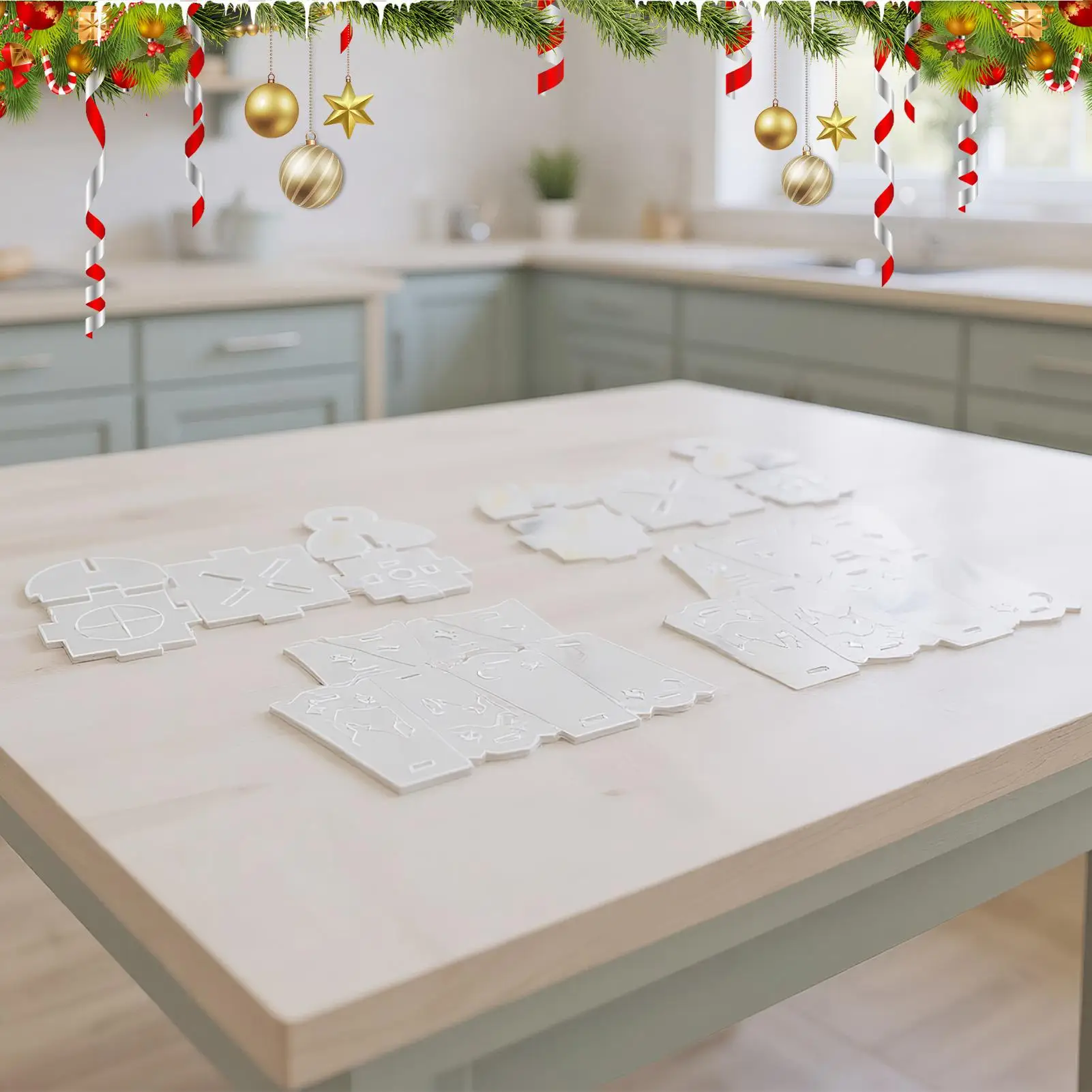 

Рождественские силиконовые формы, декоративные фонарики, подсвечник, рождественские формы, многоразовые инструменты для изготовления штукатурки, воска, праздник