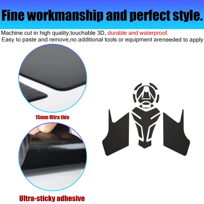 For Colove 500X 400X Motorcycle Non-Slip Side Fuel Tank Stickers Waterproof 3D Sticker