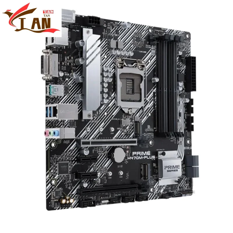 Para PRIME H470M-PLUS placa base 128GB HDMI PCI-E3.0 M.2 LGA 1200 DDR4 Micro ATX H470 placa base 100% probado completamente funciona Tan