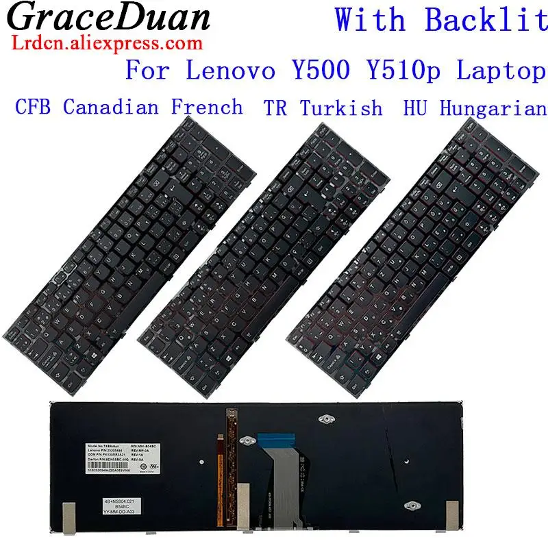 teclado retroiluminado para laptop lenovo t4b9 cfb canadense frances hu tr checo turco 25205416 25205494 25205478 y500 y510p 01