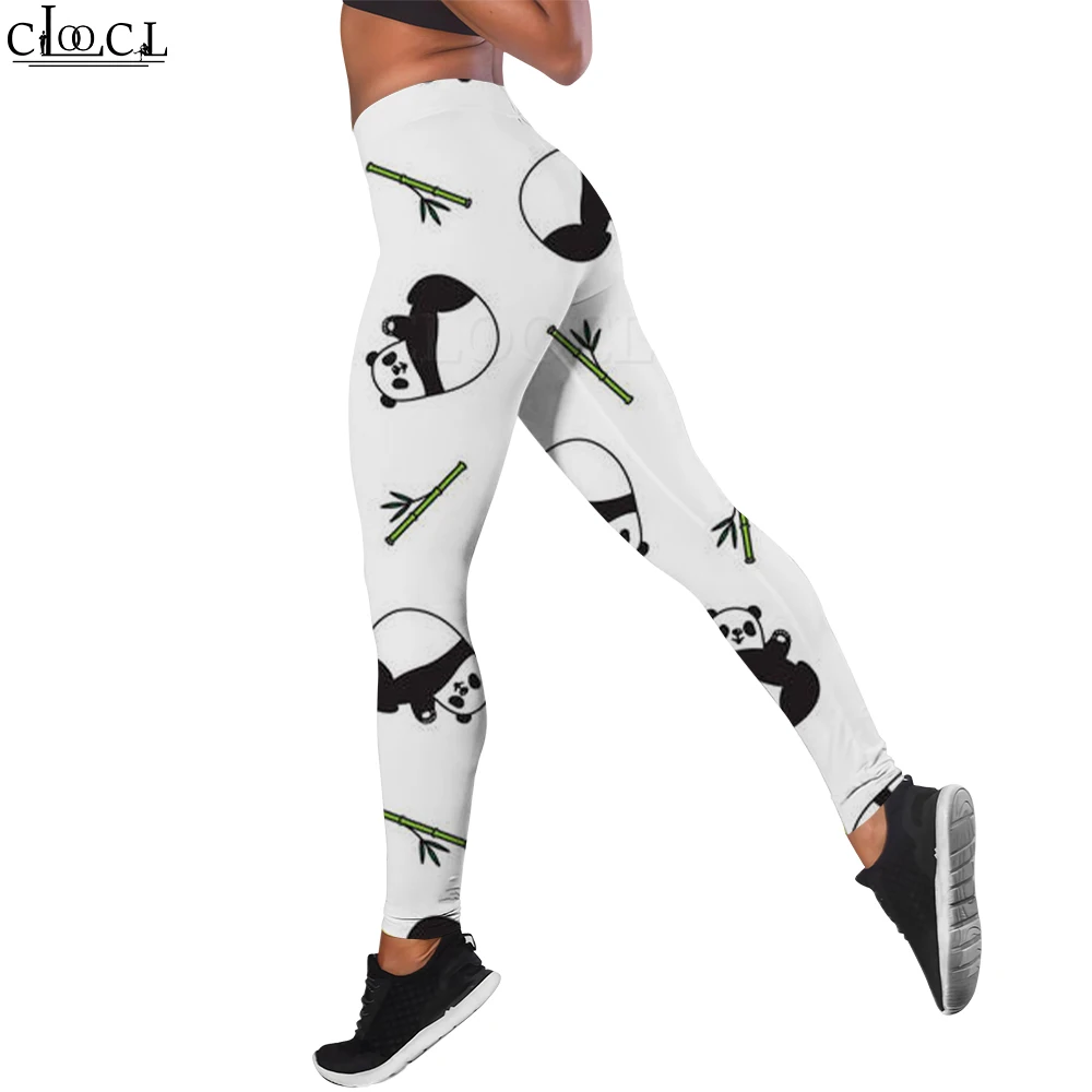 

CLOOCL Fashion News Casual Workout Trousers Women Seamless Legging Chinese Panda Print Legins Pants Clothing