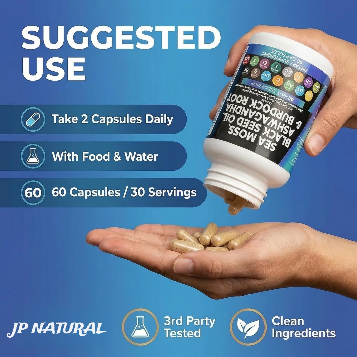 

Капсулы с натуральной ашвагандой и морскими водорослями для мужчин, повышают энергию и выносливость на постоянной основе, увеличивают размер и либидо, улучшают эрекцию.