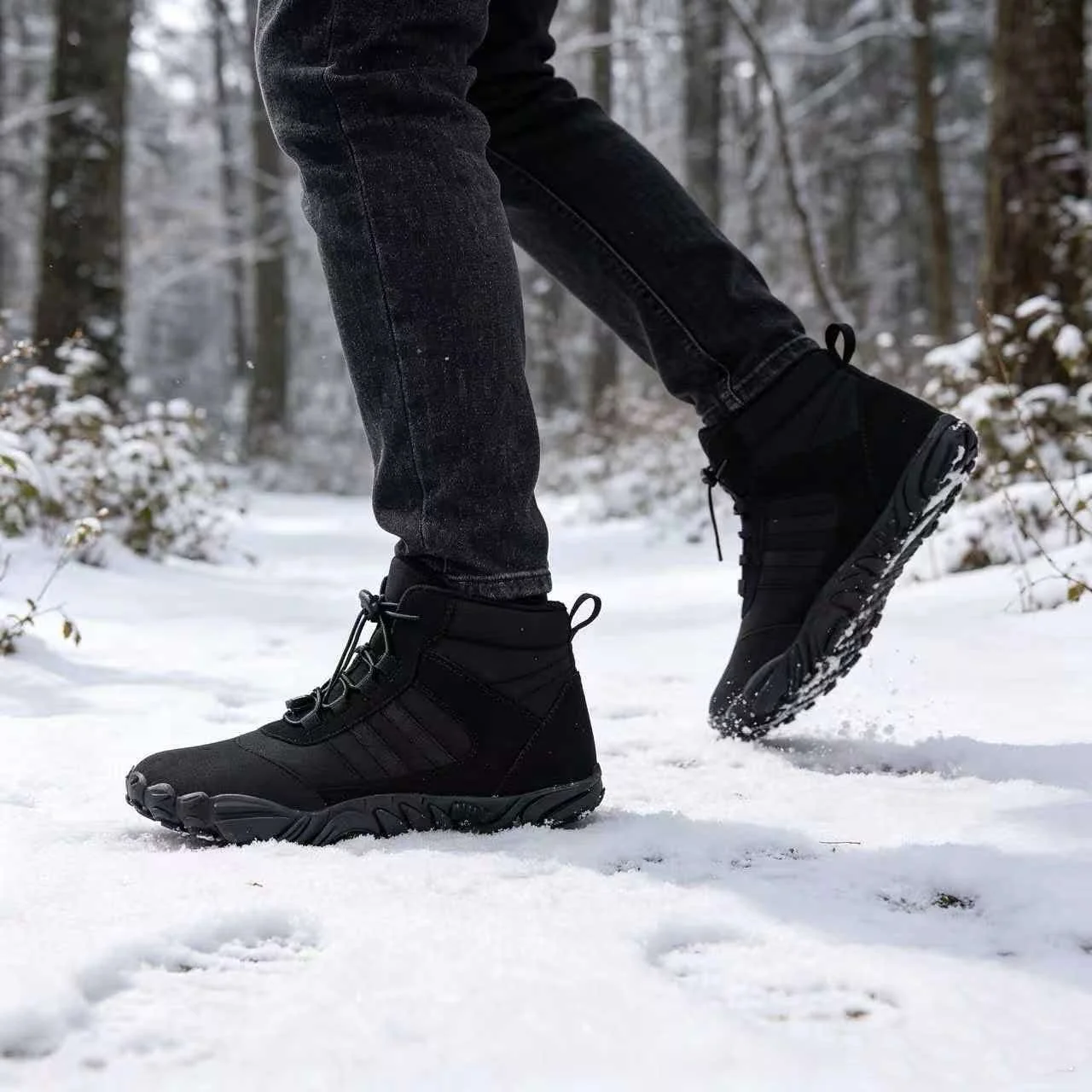 Botas de nieve para hombre, impermeables, con forro de felpa, botines hasta el tobillo, suela de goma antideslizante, ideales para actividades al aire libre, senderismo, esquí, calzado de invierno cálido para hombre.