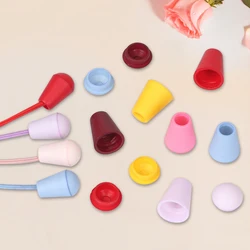 6Pcs Colorful Plastic Cord Ends Bell Stopper With Lid Lock Toggle Clip Paracord Clothes Bag Sportswear Cord Shoelace Rope Parts
