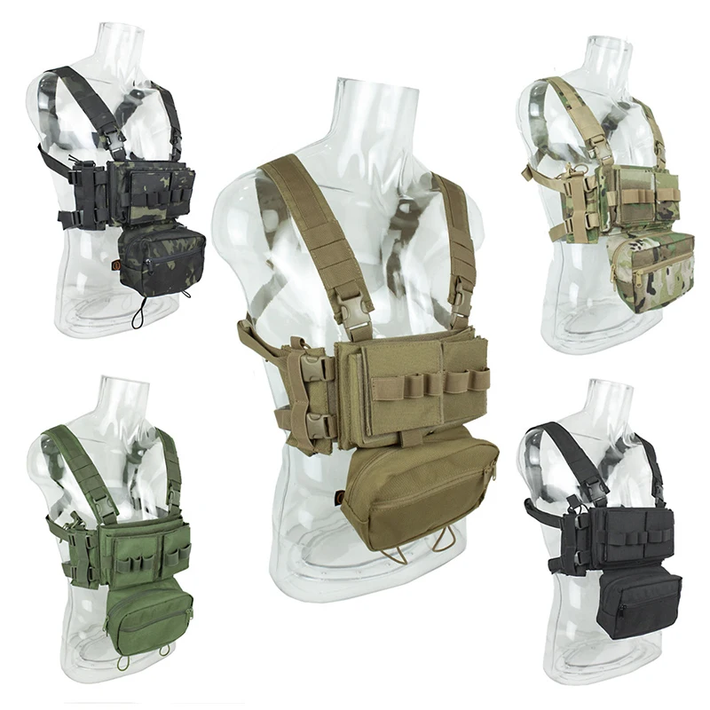 MK3 Chest Rig Multi-Purpose Light Weight Men\'s Tactical Vest Hunting Patrol CS Wargame Combat Vest Jacket With Molle Pouch Bags