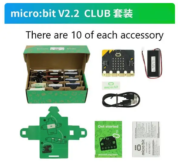 BBC Microbit V2.2 Development Boards unit Go Bundles for Clubs and Educational Purposes