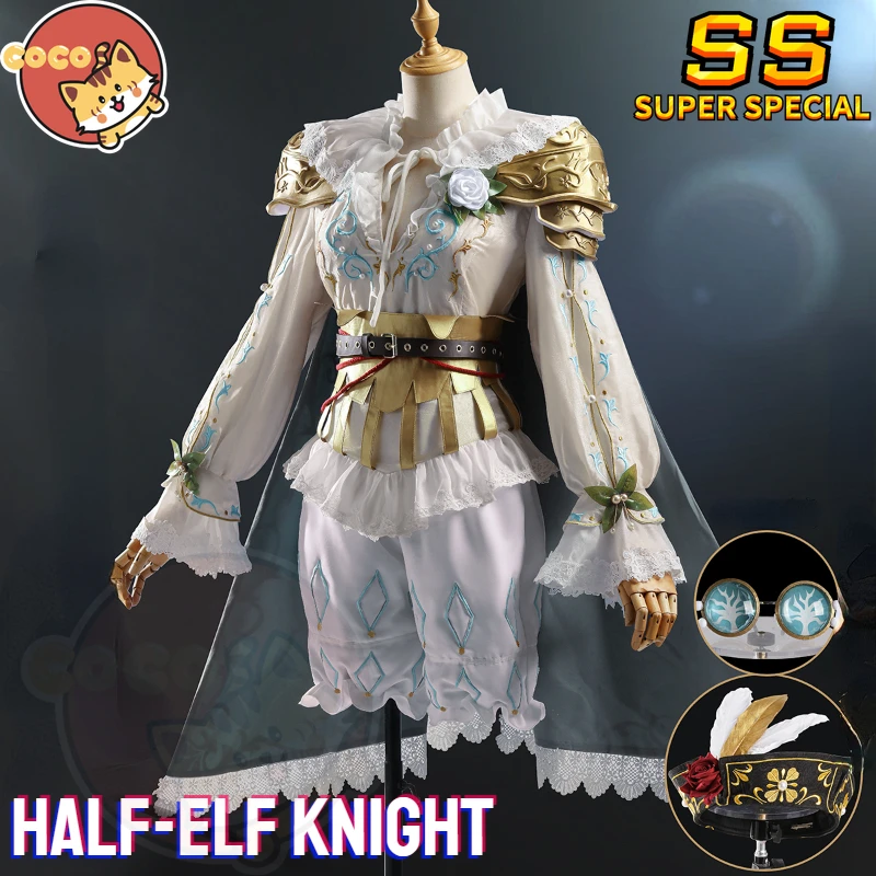 Half-Elf Knight Cosplay Costume Game Identity V Grave Keeper Cosplay Half-Elf Knight Costume and Cosplay Wig CoCos-SS