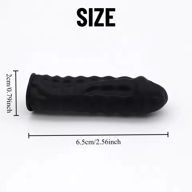 200/400PCS Black Finger Cots Dust-proof Anti Slip Multi-purpose Durable Disposable Finger Cots Fingertip Cleaning Protect Tools