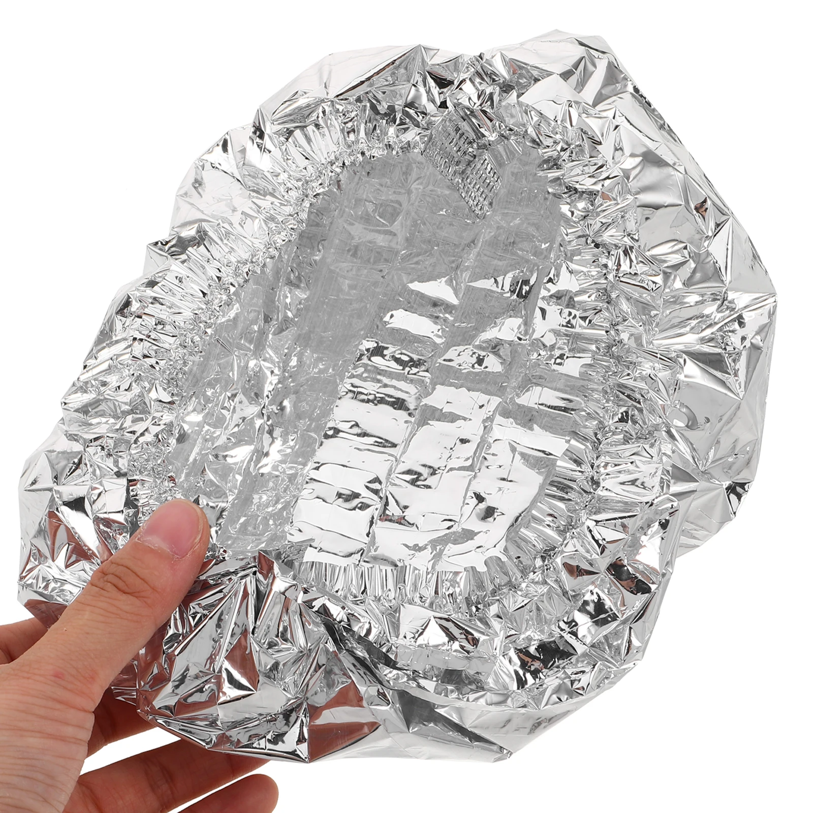 

50Pcs Kitchen Insulation Covers Aluminum Foil Reusable Food Fresh Keeping Bowl Covers Elastic Fit Plates Bowls Dishes