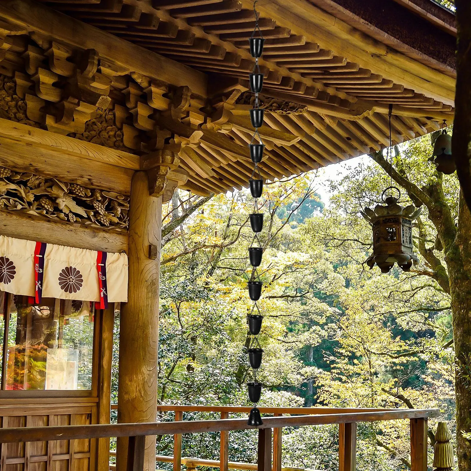 

Rain Chain for Gutter Rain Catcher System Sheds Patio Functional and Decorative Metal Roofs Gazebos Replace Gutter Downspout