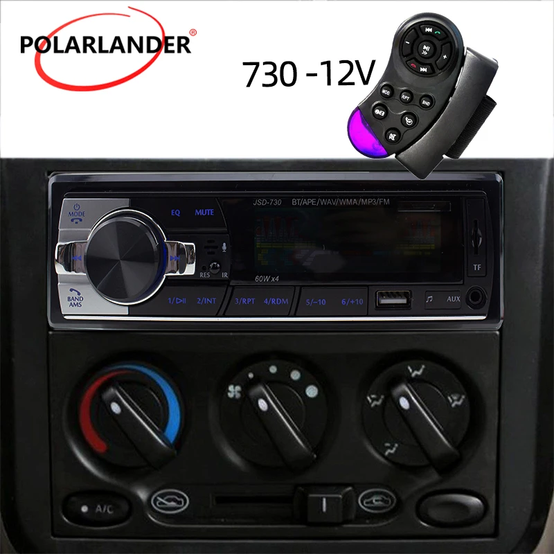 Car Radio MP3 1 Din Player Calls FM Radio Function Bluetooth ISO Interface AUX USB SD Card Electronic Control Function Stereo