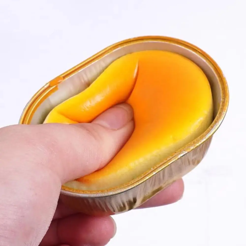 Creative Simulated Steamed Egg Cake Fidget Slow Rising Sticky Bread Squishy Hand Relax Pinch Sensory Fidget Ball Children Gift