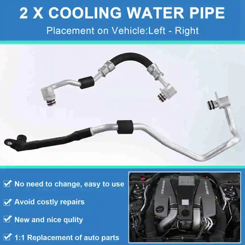 

Car Turbocharger Left Right Cooling Water Pipe A2782000800 A2782000900 For Mercedes Benz AMG M-S-CLASS CLS GLE GLS ML 63
