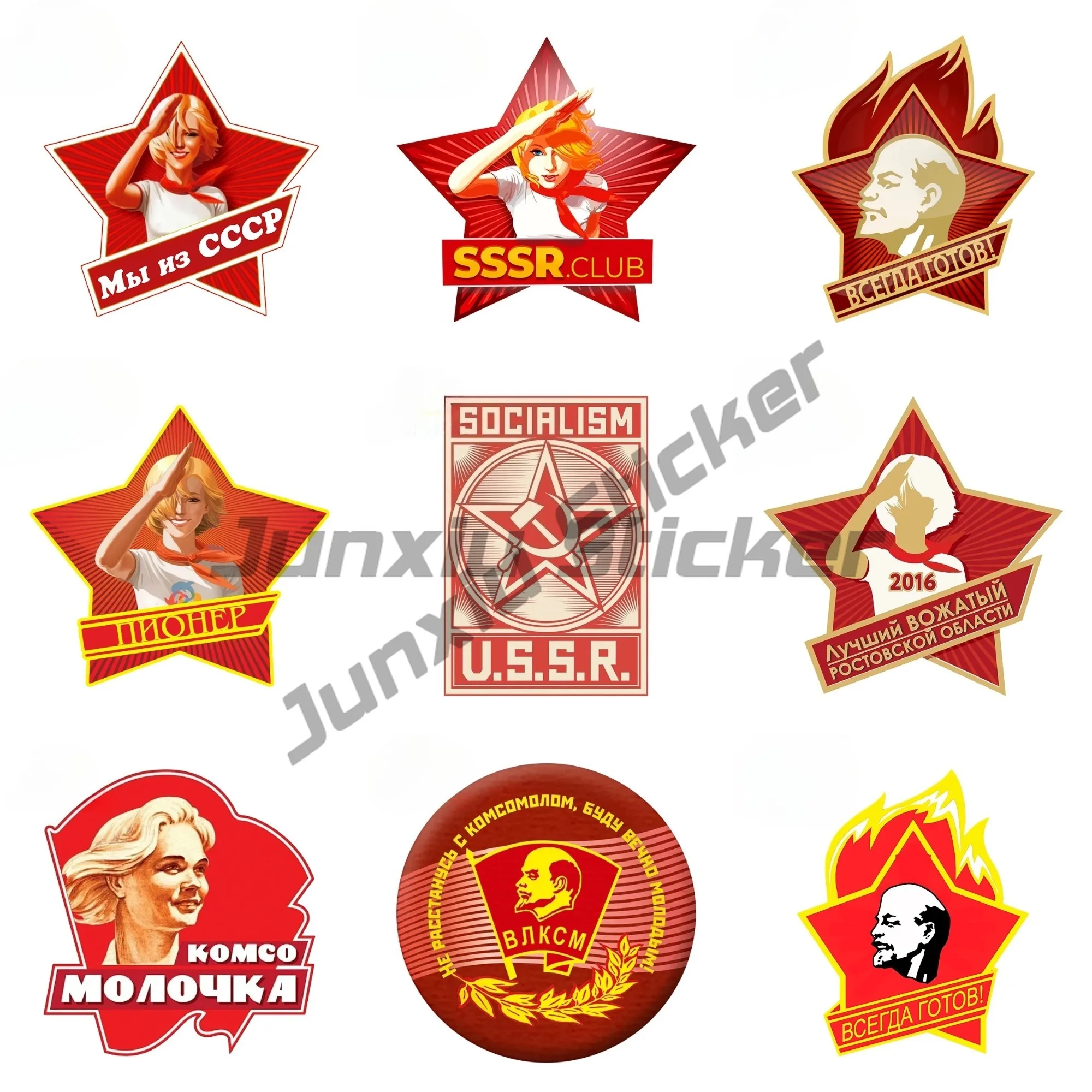 

USSR Cccp Girl Camper Car Stickers Cool JDM Accessories Anime Decals DIY Window Camper Decoration