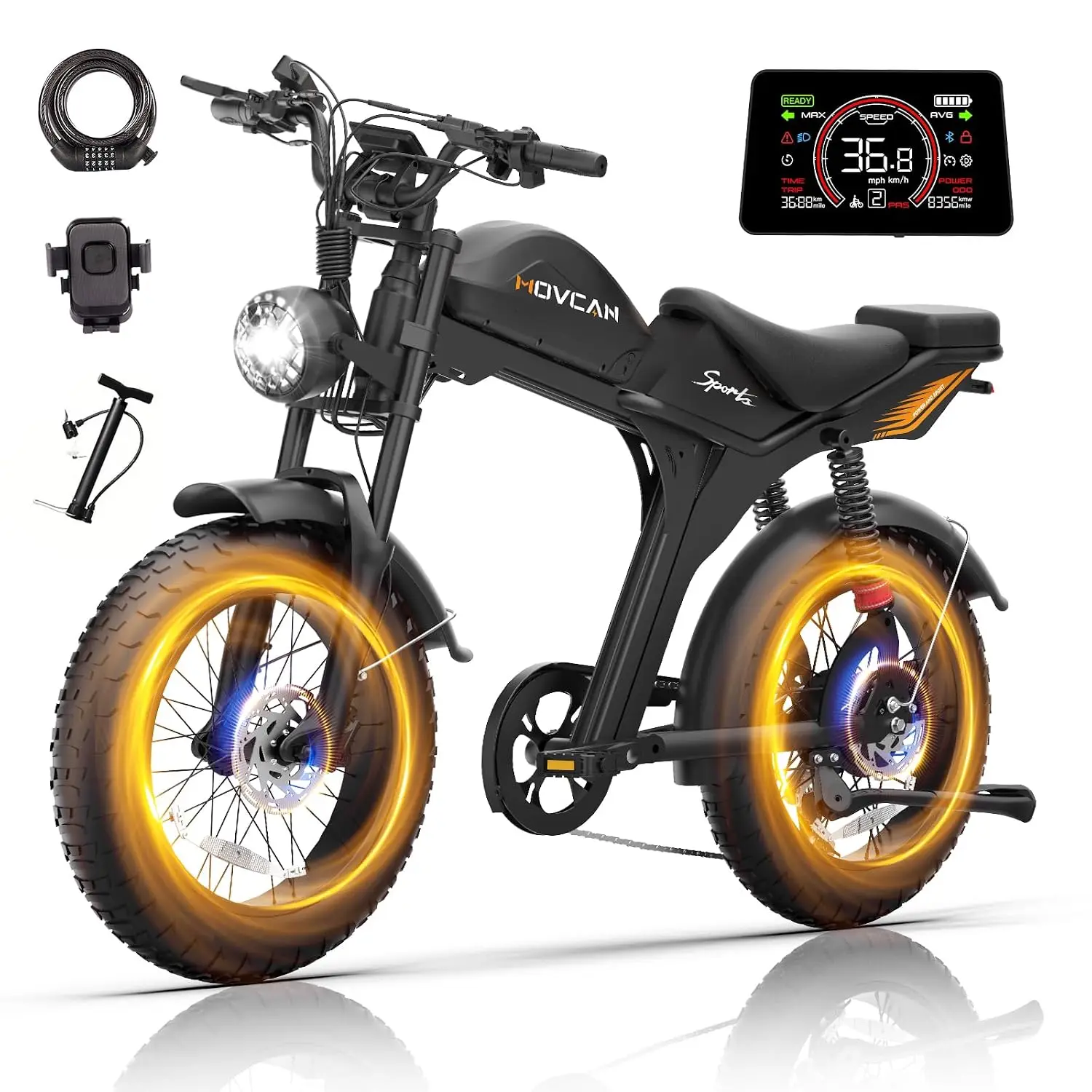 V70 Electric Dirt Bike for Adults,2000W Motor Peak 2500W Up to 35MPH,52V 23.4Ah Removable Battery,20” Fat Tire Ebike,, Custom