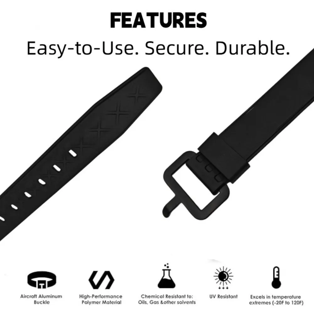 Belt Buckle Rubber Tension Strap Reusable Quick Release Tool Cargo Tie-Down Strap Silicone 35/45/55cm Luggage Bundling Strap