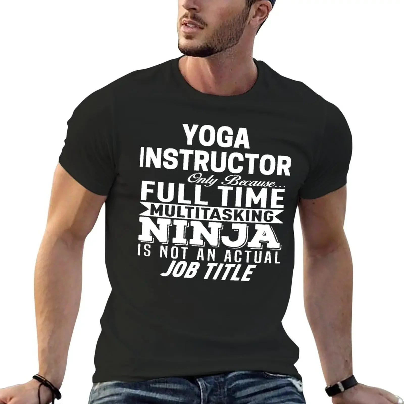 Yoga instructor T-Shirt summer top man clothes mens workout shirts