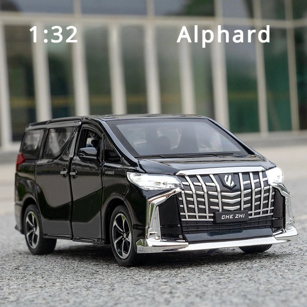 

1:32 Alphard MPV Alloy Simulation Sound and Light Model Car Toy for Kids Birthday Gift Diecast Alloy Car Model Collectible