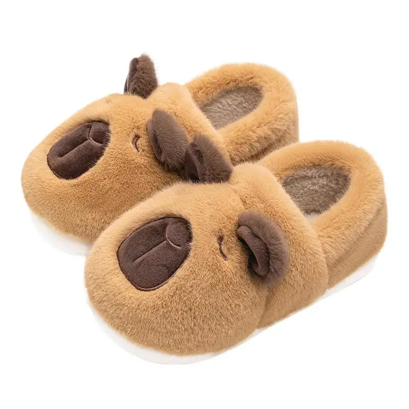 capybara Slipper Women Capybara Cute Animal House Slippers Soft Warm Cotton Slippers Highland Cow Capybara Plush Slippers