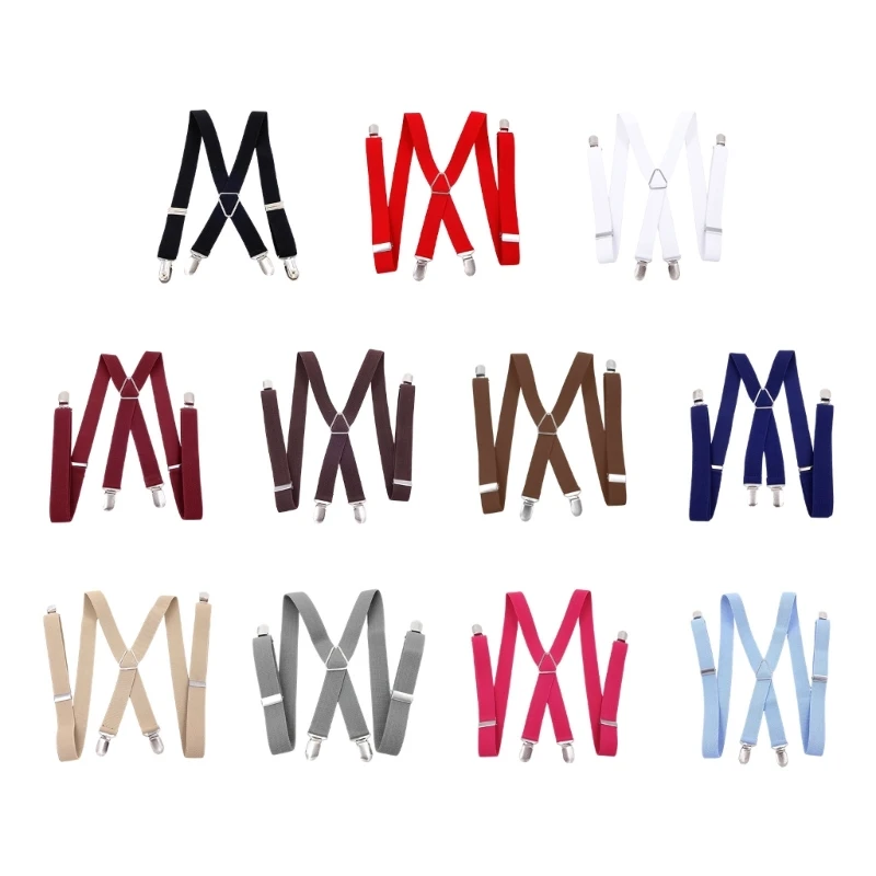 Suspenders for Men and Woman Elastic Heavy Strong Pant Clip Suspenders