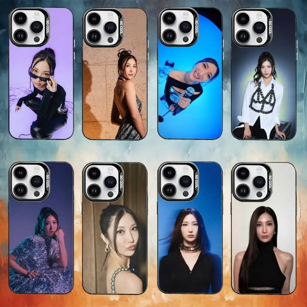 

KPOP Singer E-EJAE Golden Phone Case For iPhone 17,16,15,14,13,12,11,Pro Max,Plus Candy Silver Cover