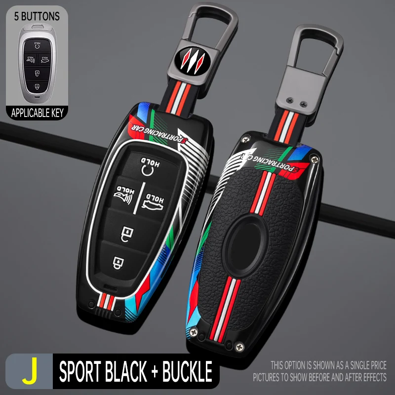 غطاء مفتاح السيارة من السيليكون المعدني للسباق لسيارة Hyundai Sonata Sel Ev 6 Ev 8 IONIQ 5 Nexo DN8 Fe Tucson Sonata Staria NX4 Ioniq