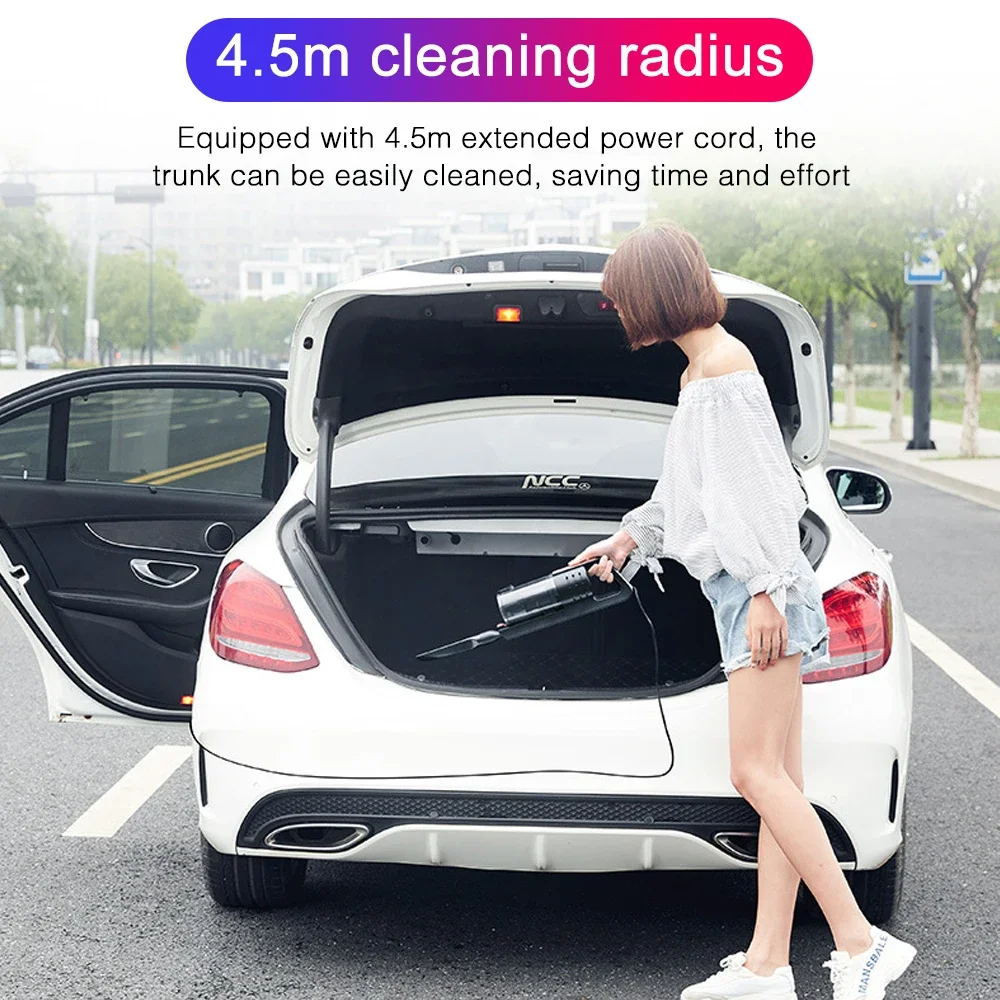120W Mini Car Vacuum Cleaner 5000Pa Wet and Dry Handheld Wireless Charging Model High Power for Car Home Interior Vacuum Cleaner