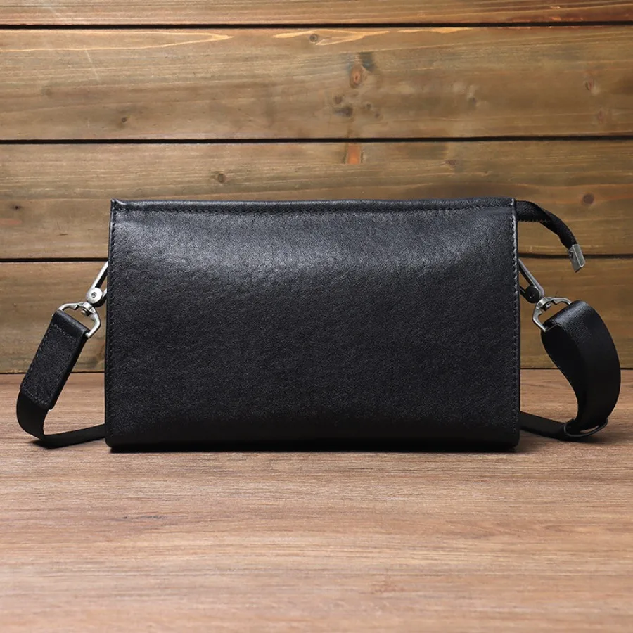 【Spot goods】Men's backpack genuine leather men's handbag horizontal casual trend top layer of cow leather tanning technology si