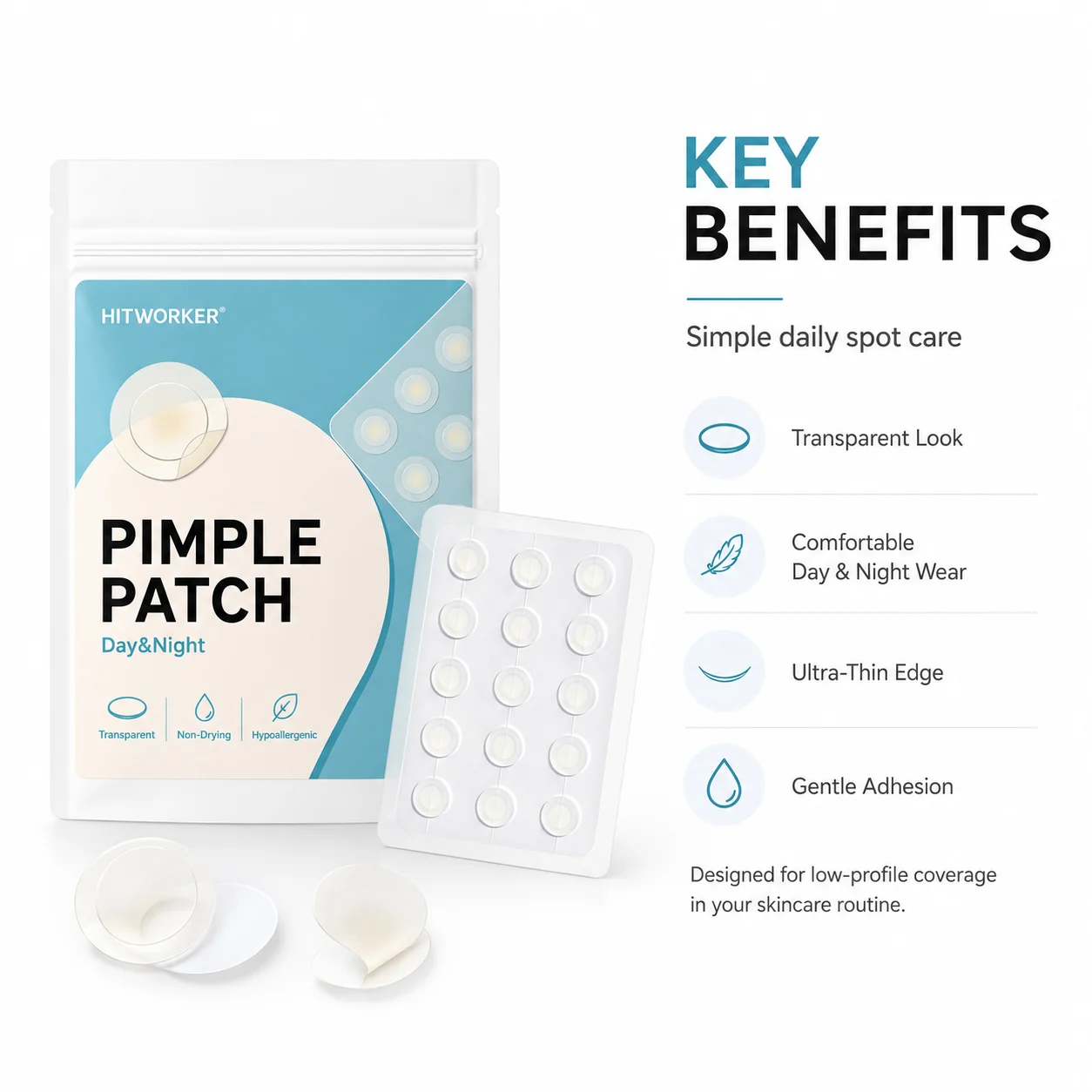 15pcs Face Acne Patch Invisible Skin Care Pimple Acne Patches Anti-inflammatory Healing Absorbing Spot Sticker Covering Acne