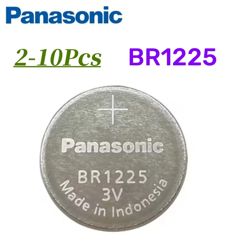 2-10pcs Original Panasonic BR1225 CR1225 Bulk 3V Battery Compatible with DL1225 KL1225 L1225 ECR1225 KCR1225 for calculator