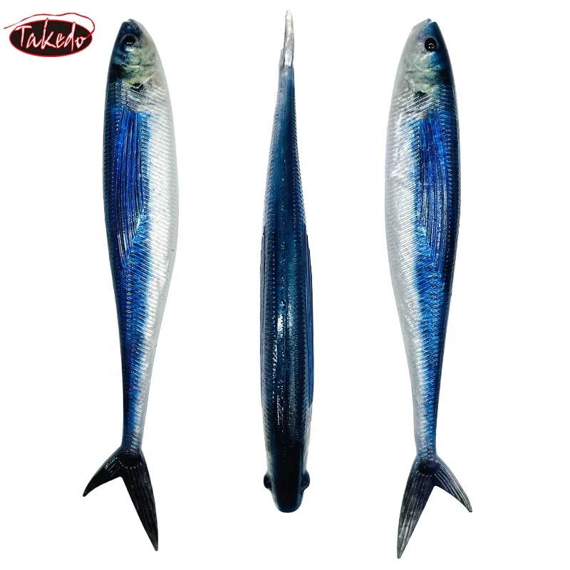 

TAKEDO 3D Live Fish Painting Lure 12.5CM 11G 16CM 21.5G Fishing Lures Luminous Soft Fishing Bait Scissor Tail Fish For Tuna Bass