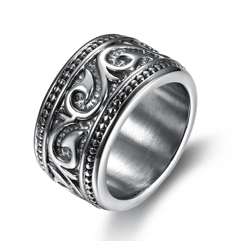316L Stainless Steel Dragon Ring for Men Vintage Animal Signet Punk Biker Jewelry Mythical Creature Band Size 7-14