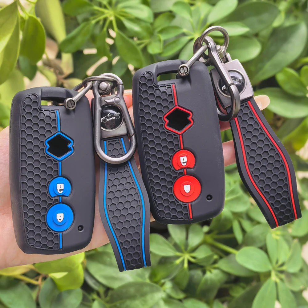 Keychain For Suzuki Swift Grand Vitara SX4 Scorss XL-7 Skin Holder Protector Silicone Car Remote Key Fob Shell Cover Case