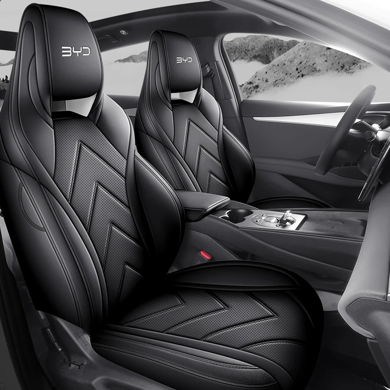 Five Seats Full Coverage Artificial Leather Seat Covers Comfort Auto Interior Accessories for BYD Seal 6 DM‑i Sedan
