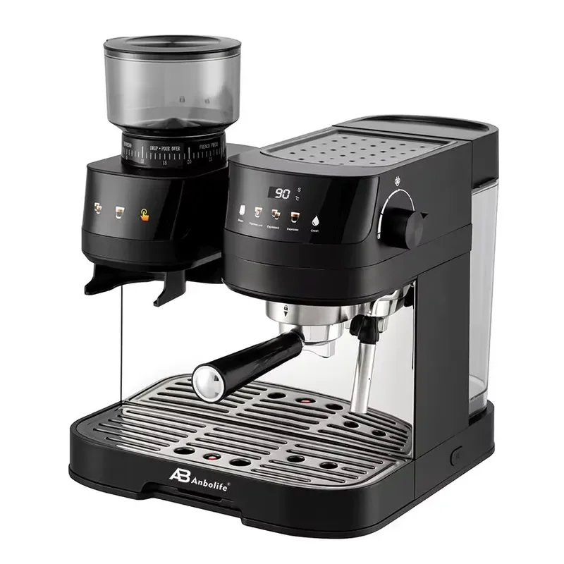 Anbolife OEM Espresso Coffee Machine with Built in Grinder Professional Grind and Brew Coffee Cold Extractior