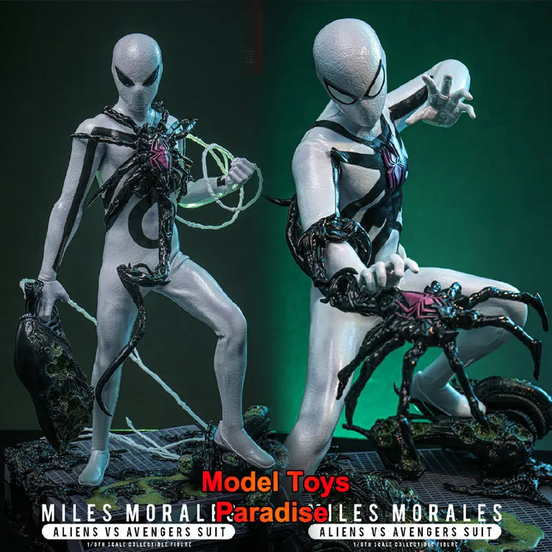 

HOTTOYS CMS027 1/6 Коллекционные игрушки Майлз Моралес Aliens VS Avenbers Костюм Человека-паука-солдат 12 дюймов Фигурка Модель Подарки