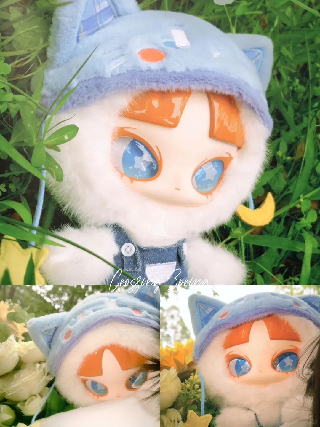 Authentic Inn Erossing Spring Plush Blind Box Collectible Figure With Detachable Hat Bangs Cute Blind Box Gift Vinyl Face Gift