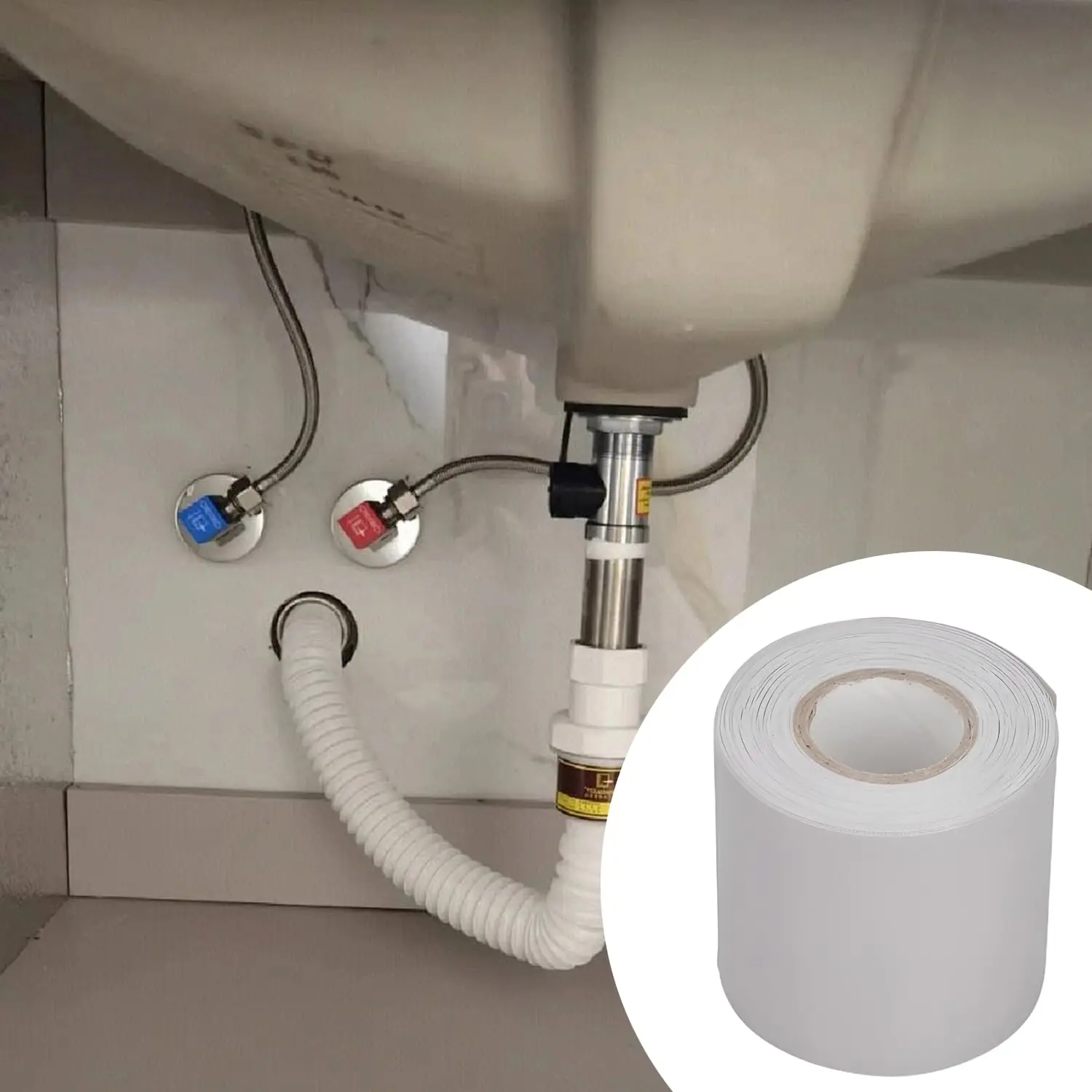 5 Rolls Pipe Sealing Tape PVC Air Conditioner Pipe Wrapping Tape Anti-UV Waterproof Insulation Tape For Outdoor AC Copper Pipe