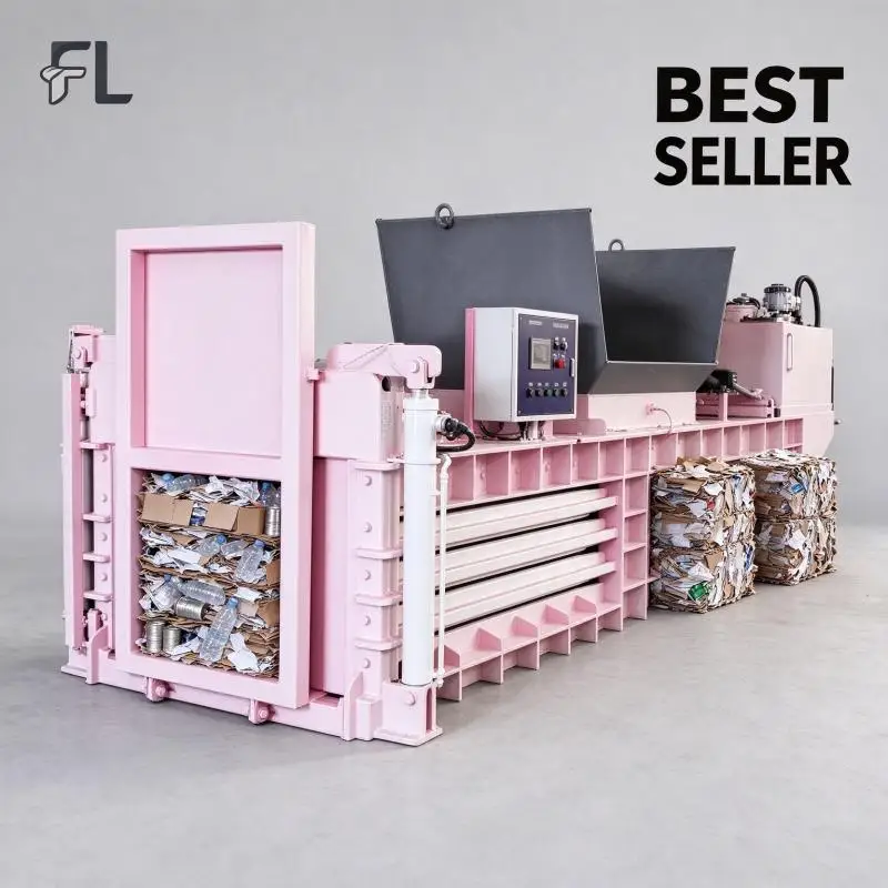 Hydraulic Baler Vertical Recycling Baler Machine Low Noise Hydraulic Cylinder for Cardboard Box Waste Compression
