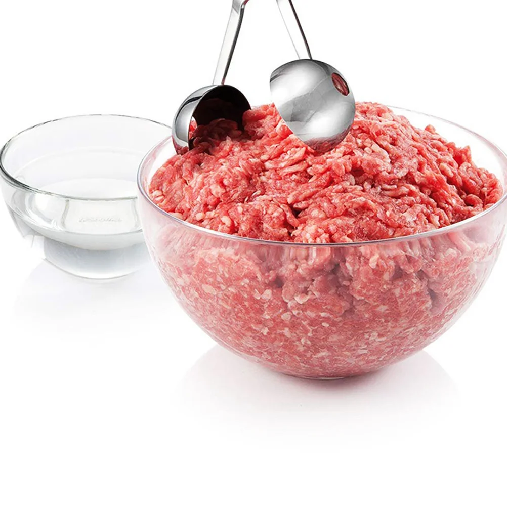 

2Pcs Stainless Steel Meat Ball Clip Practical Kitchen Gadget for Making Evenly Sized Balls S Red L Red Stainless Steel Clip