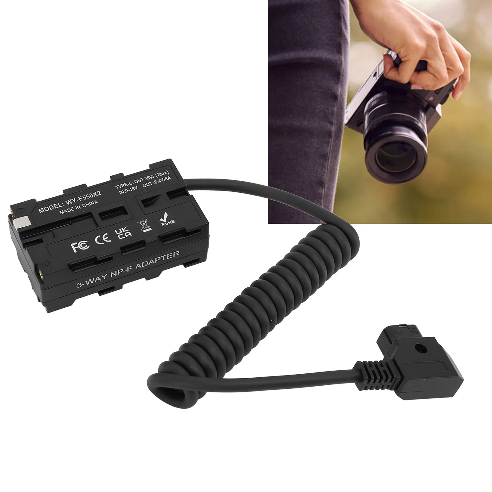 Digital Camera Dummy Battery  Coupler NP F Dummy Battery High Conversion Efficiency Short Circuit  for Monitor