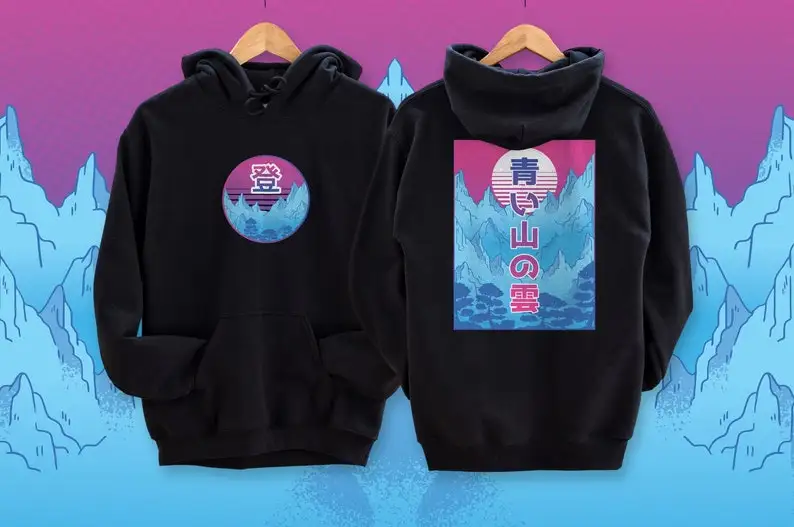 

Vaporwave Hoodie, Japanese Streetwear