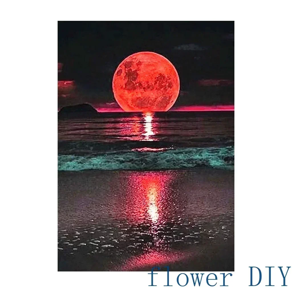 

Flower 2158-197.26painting Moon Night Scene Filling Suitable For Adults Hand-painted Suit Handicraft Design