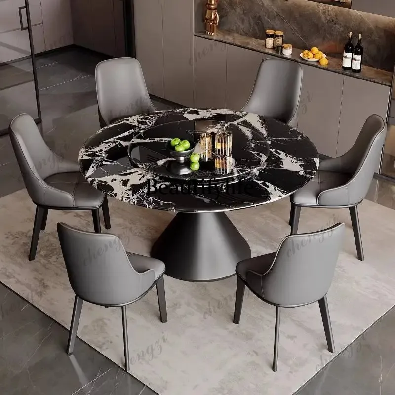 K182 Rotating Kitchen Dinner Table Base Decorations Console Round Restaurant Tables Island Luxury Muebles Para Hogar Furniture