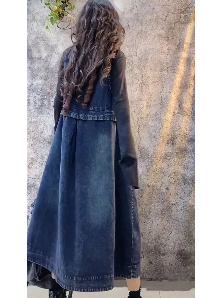 Max LuLu European New Designer Spring Womens Denim Sleeveless Dresses Ladies Vintage V-Neck Vestidos Female Oversized Streetwear