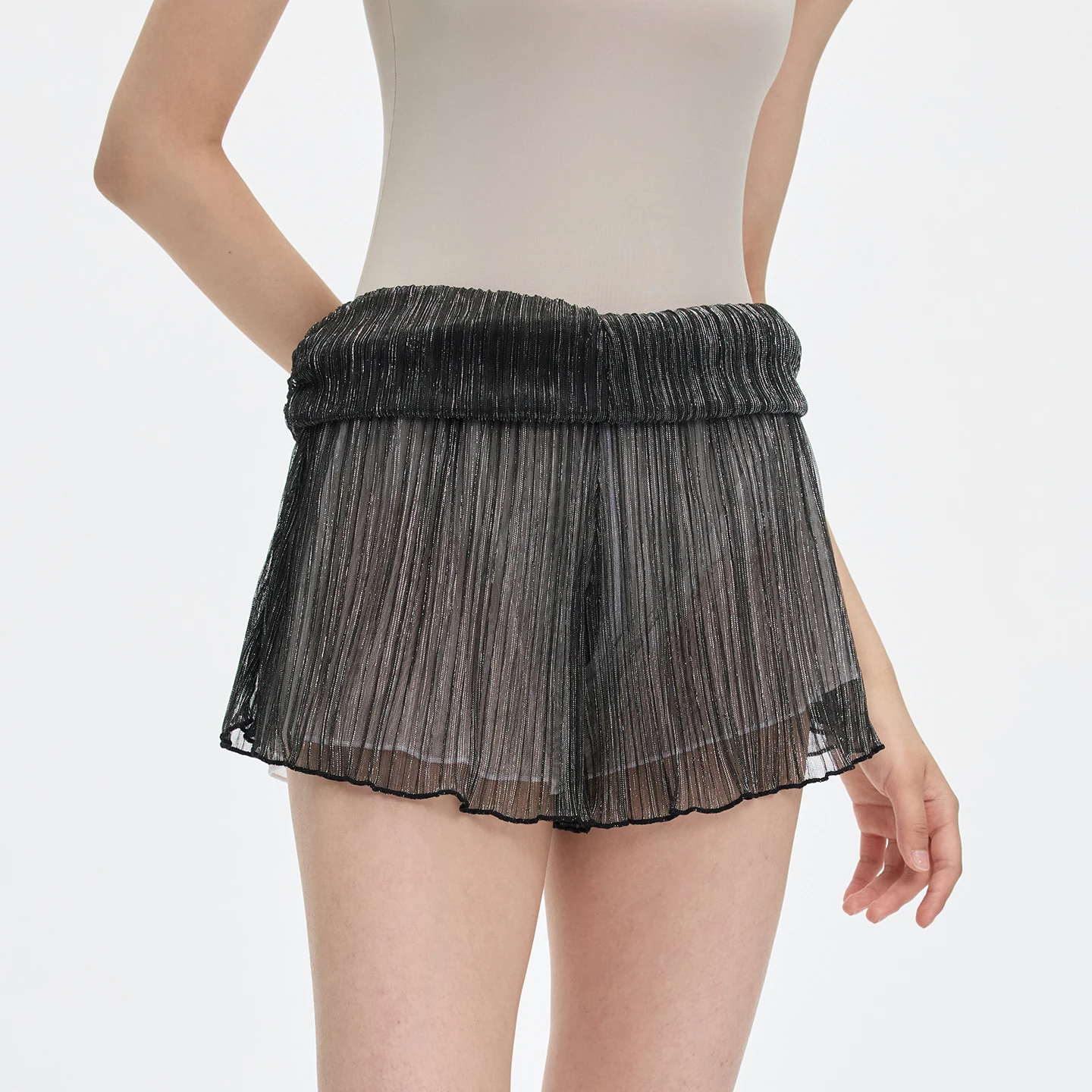 ballet-costume-women's-practice-costume-adult-gymnastics-costume-gold-thread-woven-double-layer-mesh-skirt-and-pants