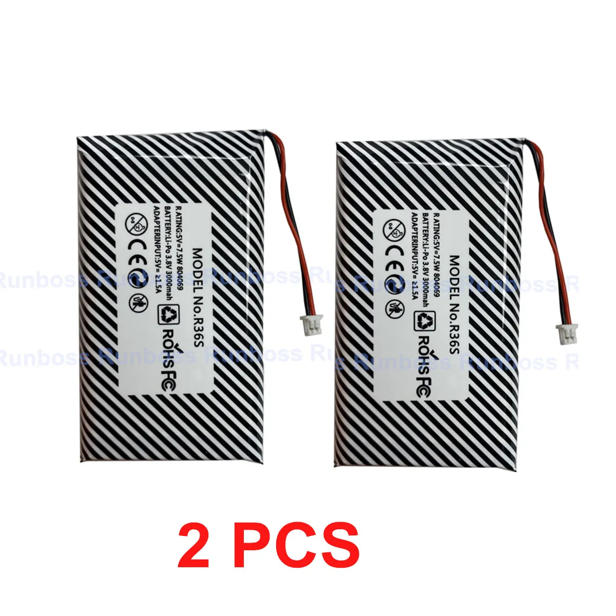 2PCS/Lot R36S Battery For Open Source Console R36S Game Machine 3.7V 3000mAh 804169 804066 Lithium Polymer Battery
